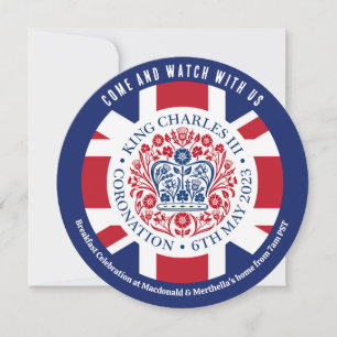Invitation Tour KING CHARLES III CORONNEMENT Watch Party