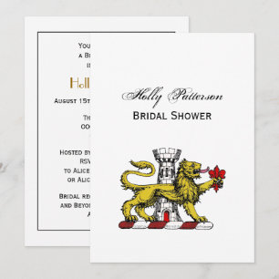 Invitation Tour Lion Fleur de Lis Crest Emblem C