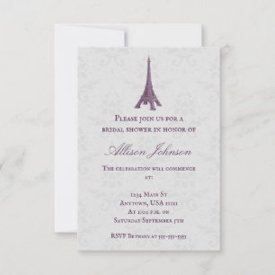 Invitation Tour Magenta Eiffel Fête des mariées Damas