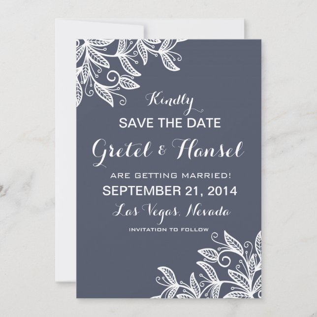 Invitation tourbillon de doodle feuille (Devant)