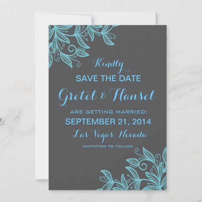 Invitation tourbillon de doodle feuille (Devant)