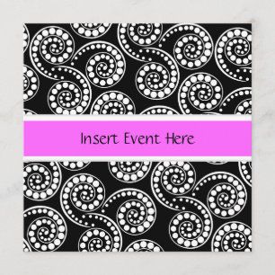 Invitation Tourbillon de paisley rétro moderne