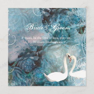 Invitation Tourbillon vintage rose turquoise