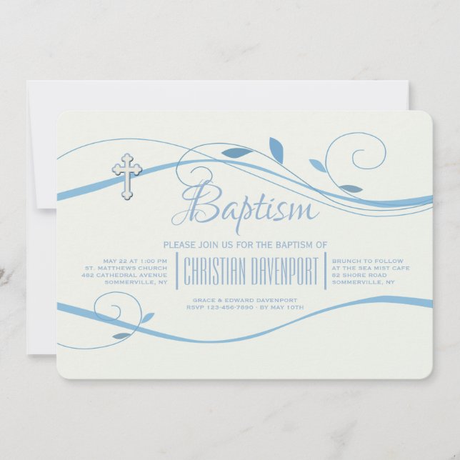 Invitation Tourbillons Bleus (Devant)