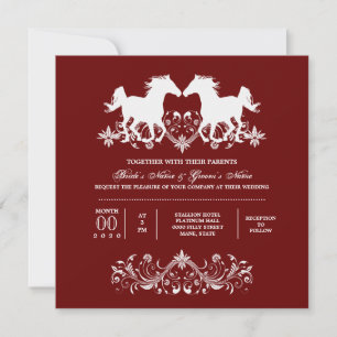 Invitation Tourbillons floraux de silhouette moderne
