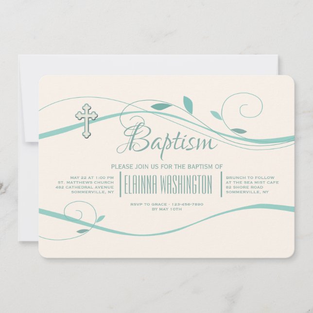 Invitation Tourbillons Turquoise (Devant)