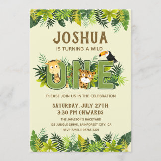 Invitation Tourner un sauvage| Premier anniversaire
