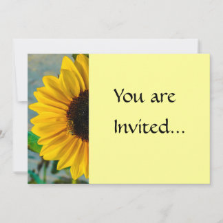 Invitation Tournesol avec abeille 