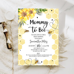 Invitation Tournesol Coeur maman à être Baby shower