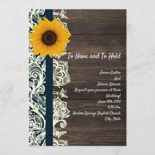 Invitation tournesol de lacewood