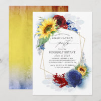 Tournesol jaune Bourgogne Marine Bleu Graduation