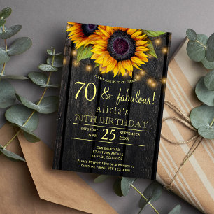 Invitation Tournesol or pays grange bois soixante-dix fabuleu