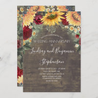 Tournesol Rose Rouge Bourgogne Mariage Anniversair