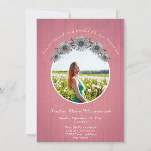 Invitation Tournesol rustique Dusty Mariage Fête des mariées 