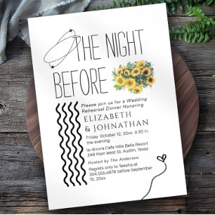 Invitation Tournesol Script Minimal La Nuit Avant