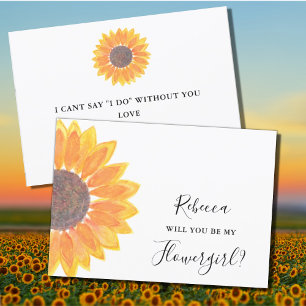 Invitation Tournesol, serez-vous ma demoiselle d'honneur