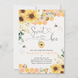 Invitation Tournesol Sucré comme peut être Baby shower