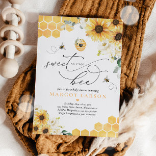 Invitation Tournesol Sucré comme peut être Baby shower