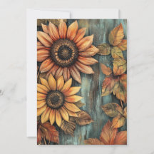 Tournesols Automne Feuilles Médias Mixtes