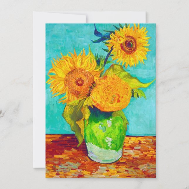 Invitation Tournesols de Van Gogh  (Devant)
