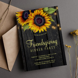 Invitation Tournesols d'or pays grange bois amis