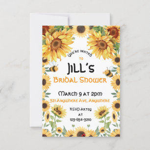 Invitation Tournesols et bourdons