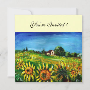 INVITATION TOURNESOLS ET CAMPAGNE EN TOSCANE,