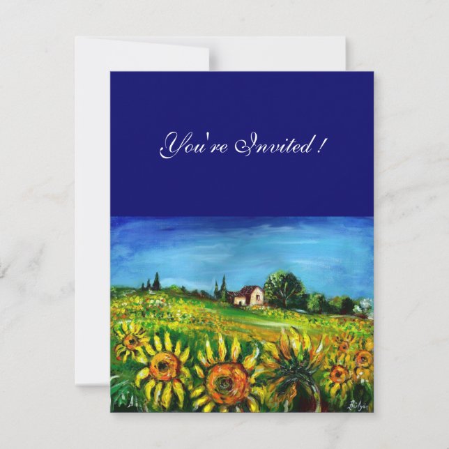 INVITATION TOURNESOLS ET CAMPAGNE EN TOSCANE, (Devant)