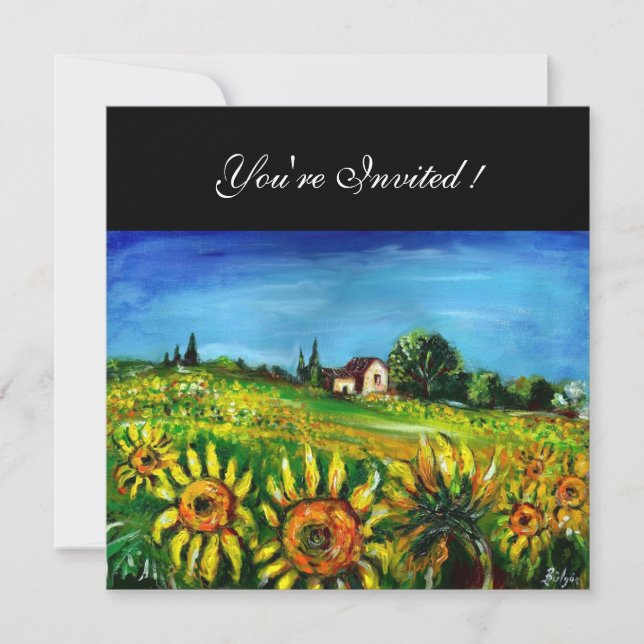 INVITATION TOURNESOLS ET CAMPAGNE EN TOUSCANE, (Devant)