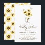 Invitation Tournesols jaunes dans un Wedding shower Mason Jar<br><div class="desc">Famille Invitation et amis à votre wedding shower avec cette invitation florale fantaisiste. Il présente des tournesols en bocal de mason, des papillons et un motif fleuri de tournesol assorti. Personnalisez en ajoutant les noms, la date, l'heure, le lieu et d'autres détails de l'événement. Cette invitation aux tournesols est parfaite...</div>