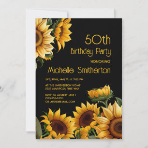 Invitation Tournesols Noirs 50e Anniversaire