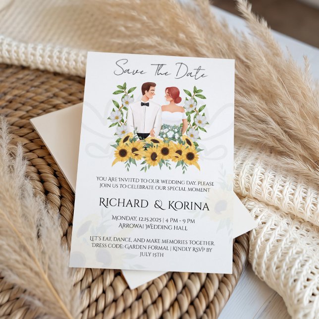 Invitation Tournesols Save the Date (Créateur téléchargé)