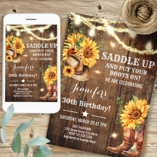 Invitation Tournesols Tournesols Anniversaire