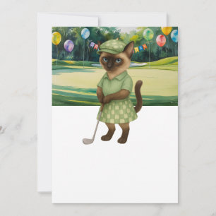 Invitation Tournoi d'anniversaire de Golfer Cat