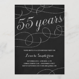 Invitation Tournoi d'anniversaire Swanky Silver 55e