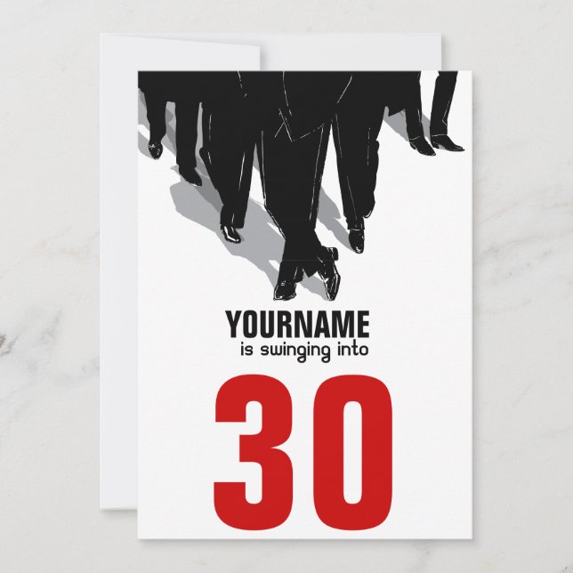 Invitation Tournoi de baseball des Swingers Rat Pack (Devant)