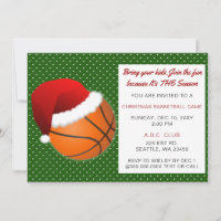 Tournoi de basket de Noël rouge et vert