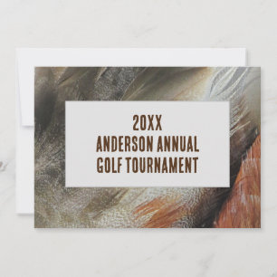 Invitation Tournoi de golf à plumes de réunion de famille ann