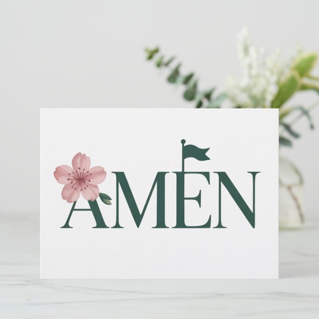 Invitation Tournoi de golf rose Amen Golf Fête d'anniversaire (Debout devant)