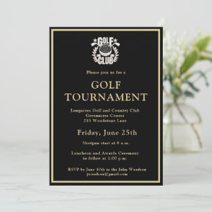 Invitation Tournoi de logo d'entreprise de la Ligue de Golf