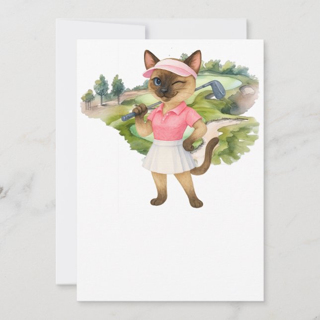 Invitation Tournoi Golfer Cat (Devant)