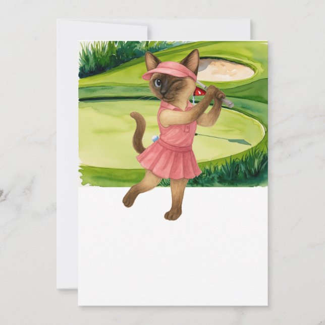 Invitation Tournoi Golfer Cat (Devant)