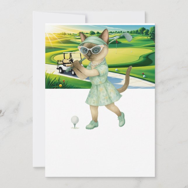 Invitation Tournoi Golfer Cat (Devant)