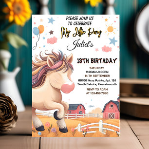 Invitation tours mignonette enfants mon petit poney 1er anniv