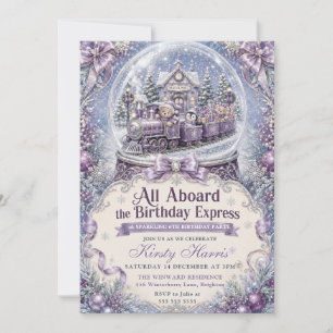 Invitation Tous à bord de l'anniversaire de Winter Express