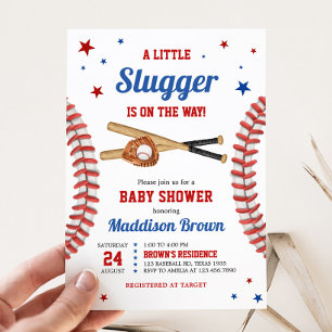 Invitation Tous les Baby showers de baseball Star