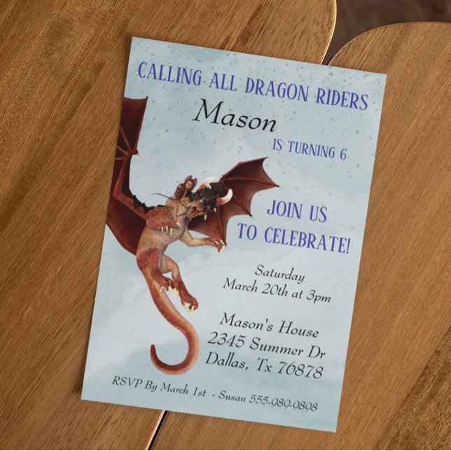 Invitation Tous les cavaliers de dragons fêtent leur annivers (Créateur téléchargé)