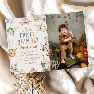 Invitation Tous les fêtards Safari Zoo Anniversaire