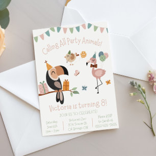 Invitation Tous les fêtards sont invités !  Fête d'anniversai