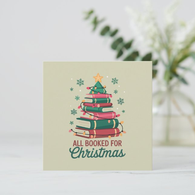 Invitation Tous Réservés Pour La Librairie De Noël Livre Arbr (Debout devant)
